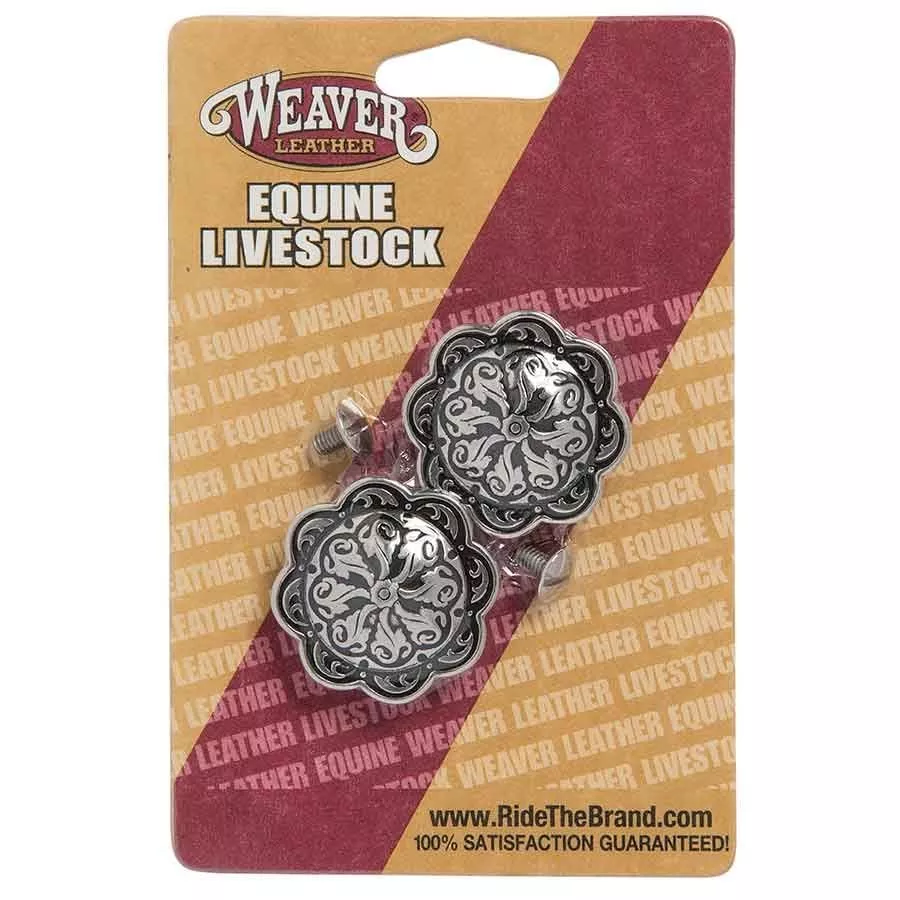 Weaver 04210 1 1/2" Horse Shoe Brand Conchos with Posts