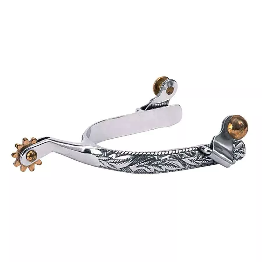 Weaver Ladies' Roping Spurs with Engraved Band