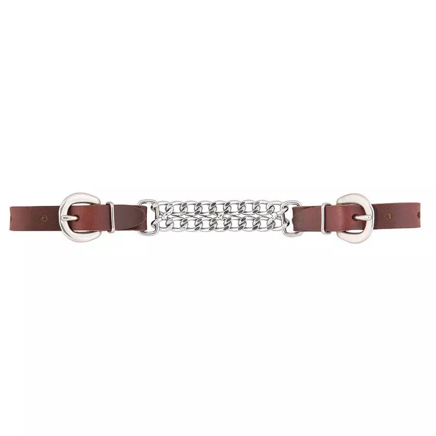 Weaver Working Cowboy Double Flat Link Curb Strap - 4 1/2"