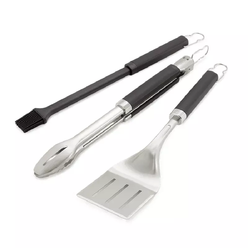 Weber Precision Grill Tongs Spatula & Basting Brush Set
