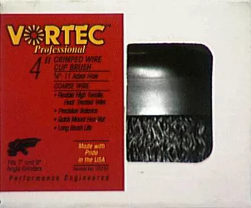 Weiler 36036 Vortec-Pro Crimped Wire Cup Brush, 4"