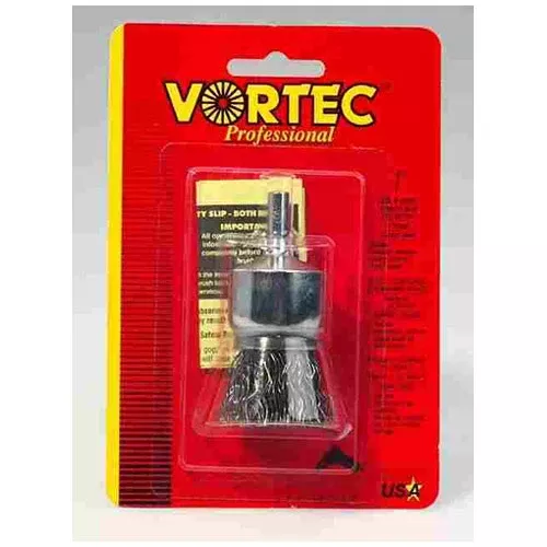 Weiler 36048 Vortec-Pro Crimped Solid End Wire Brush, 1"