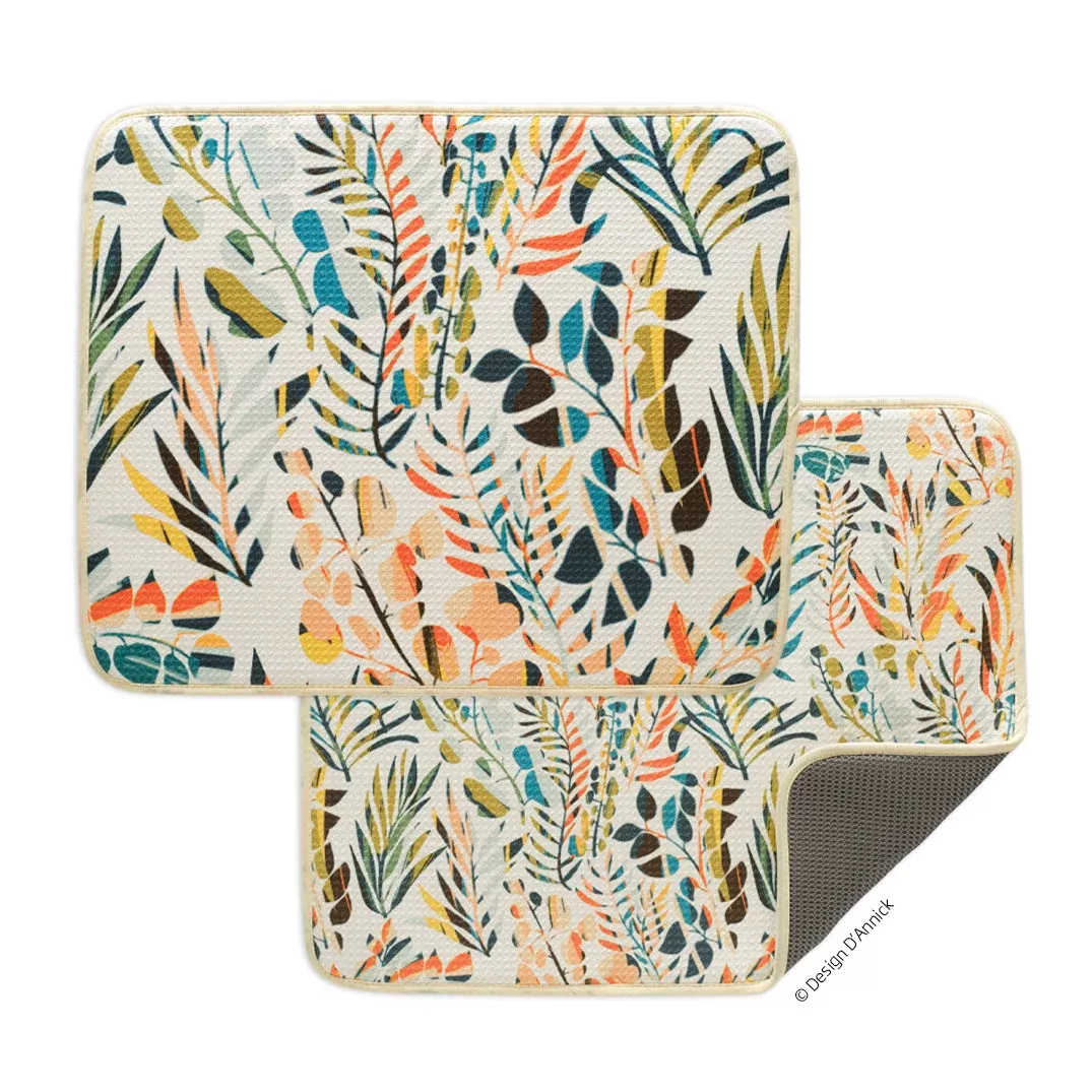 Werkshoppe - Colorful Leaves Dish Drying Mats