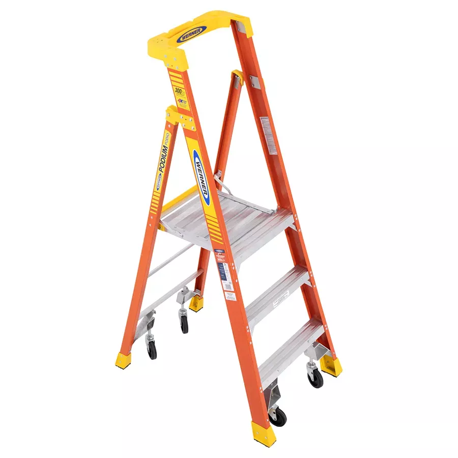 Werner Type IA Fiberglass Podium Ladder