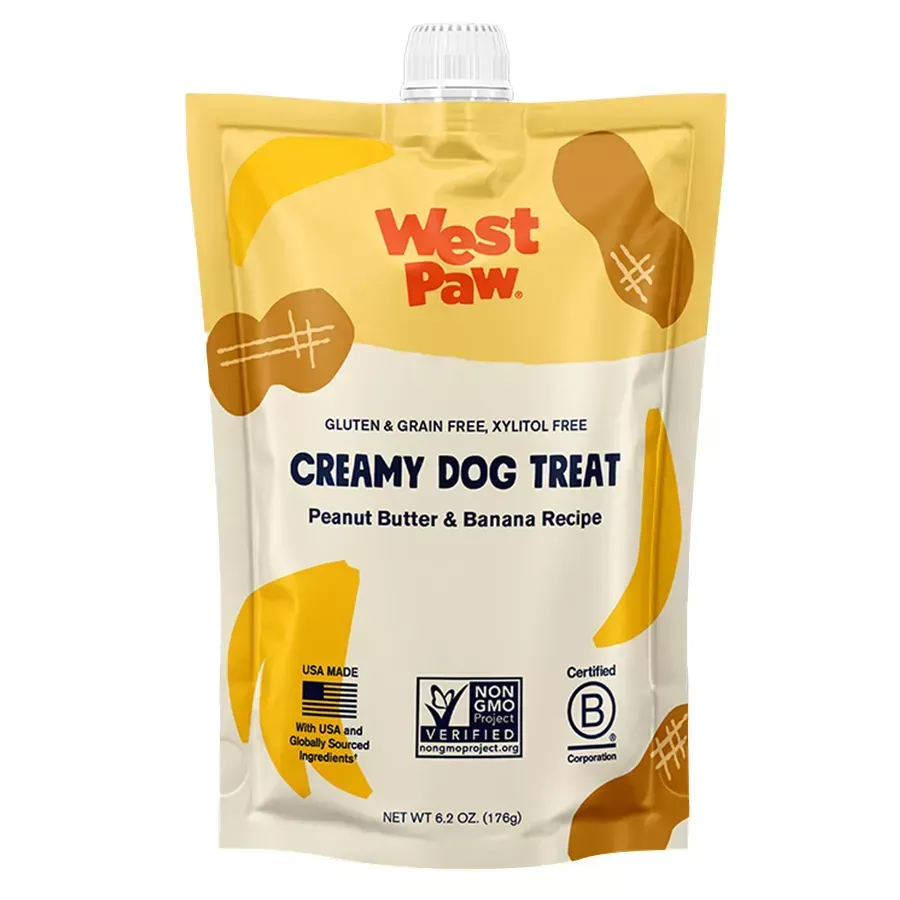West Paw Creamy Dog Treat - Peanut Butter and Banana - 6.2 oz