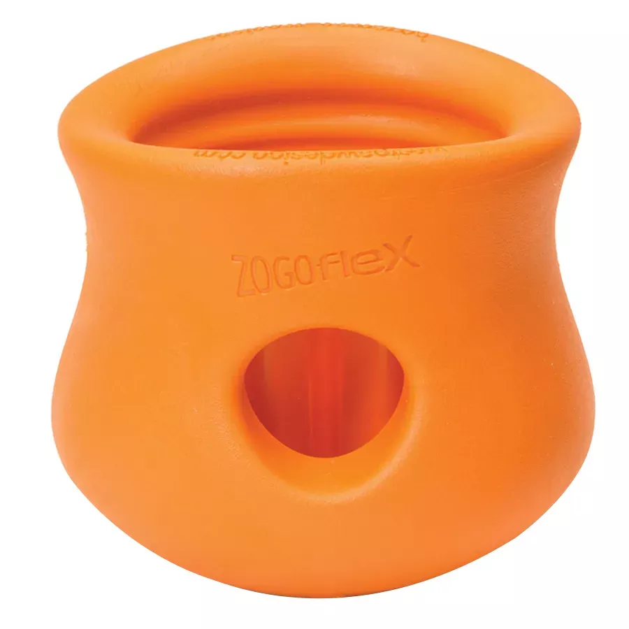 West Paw Zogoflex Toppl Treat Toy - Tangerine - L