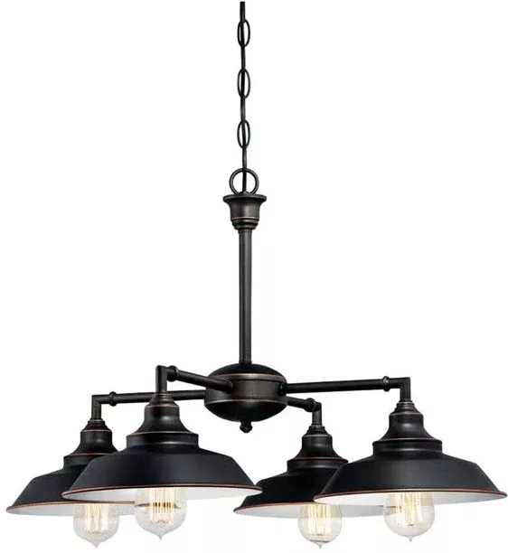 Westinghouse 63433 4 Light Chandelier, Oil Rubbed Bronze, 60 W
