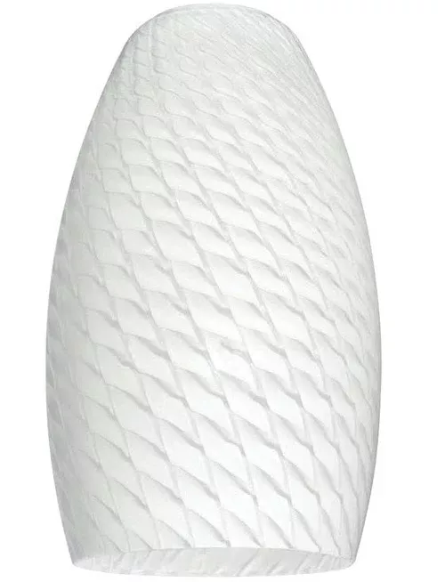 Westinghouse 85724 Cylindrical Glass Shade, White, 4-3/4"