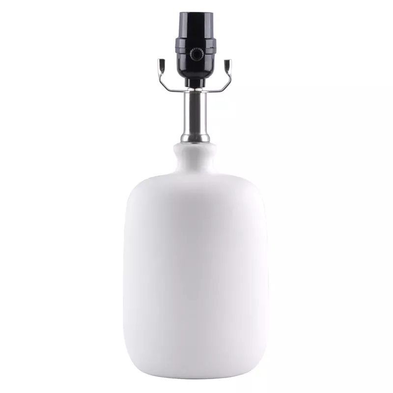 White Ceramic Bulb Accent Lamp, 13.5"