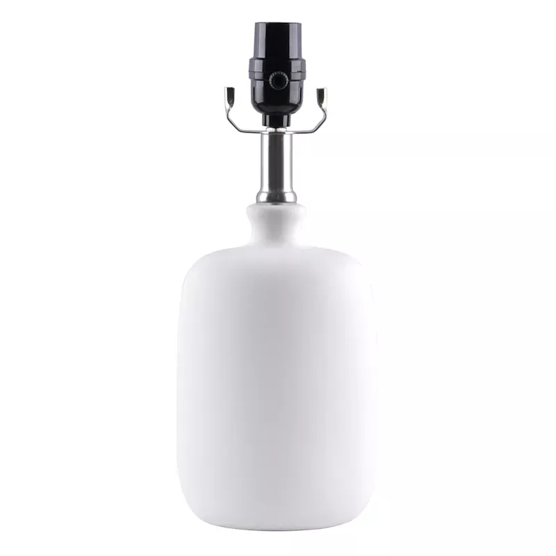 White Ceramic Bulb Accent Lamp, 13"