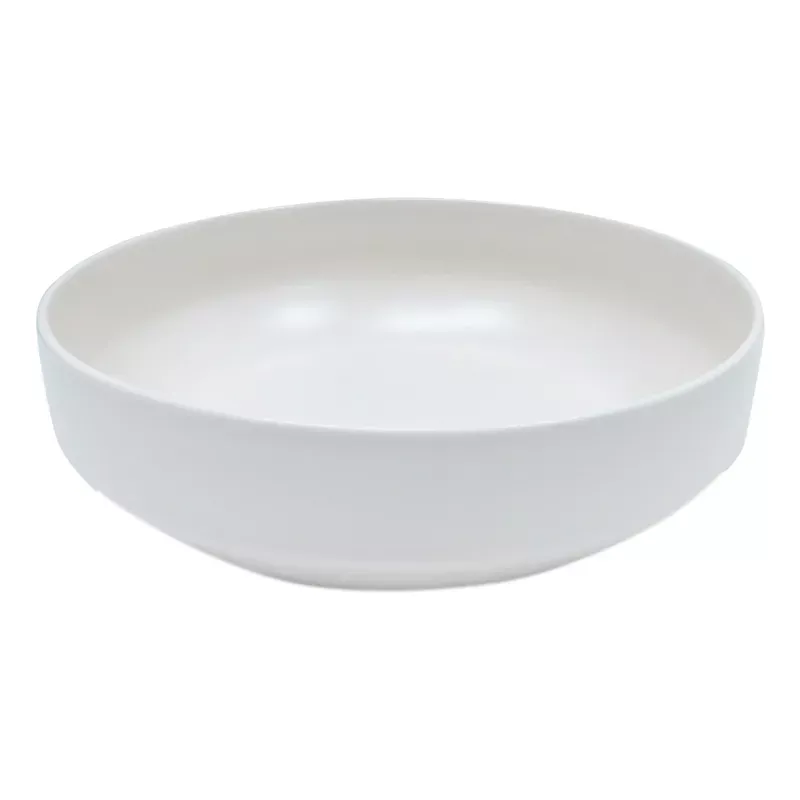 White Ceramic Serving Bowl, 10"