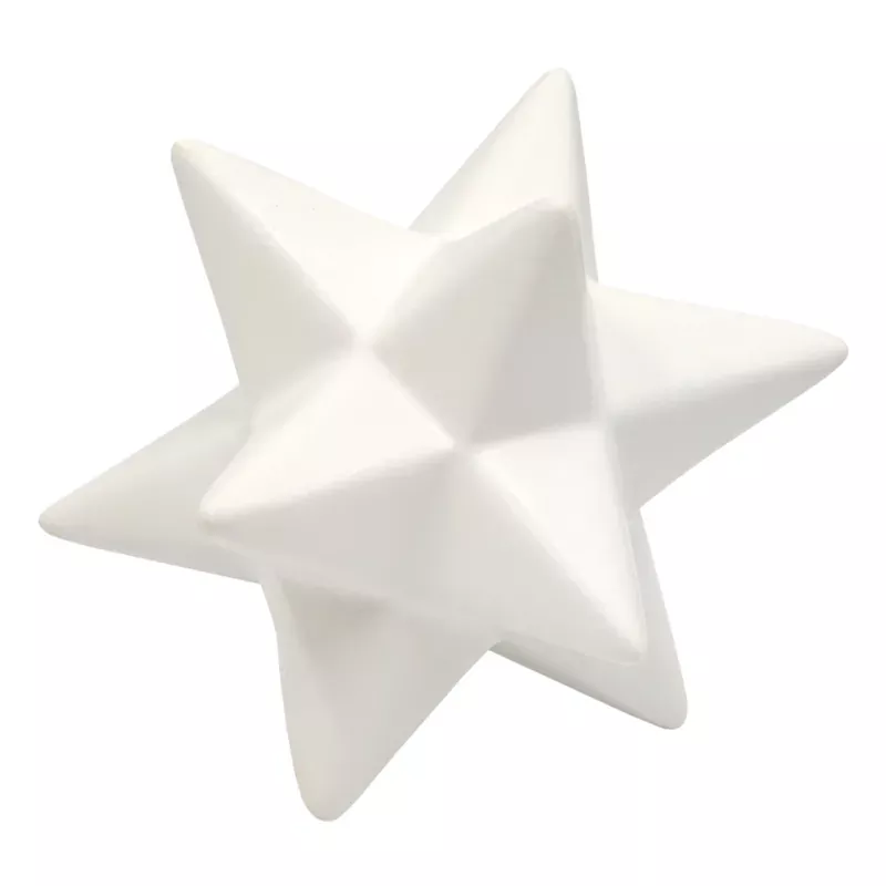 White Ceramic Star Figurine, 5"