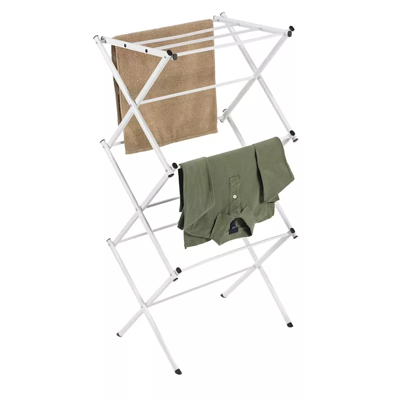 White Compact Accordion Dryer Rack