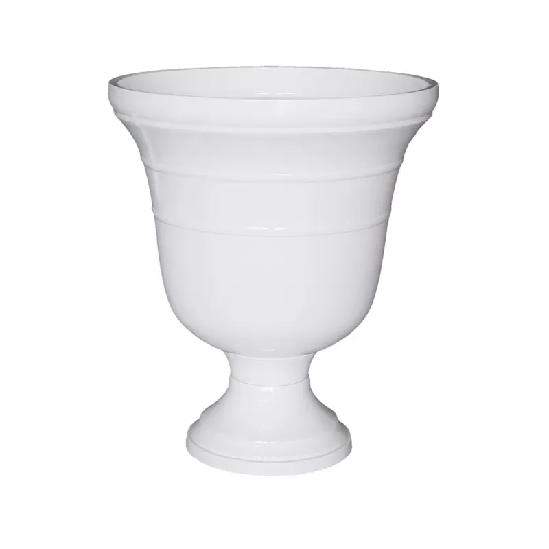 White Florian Urn Outdoor Planter, Large