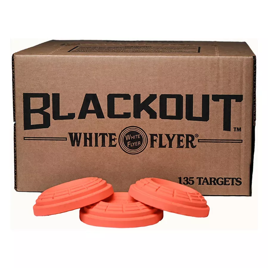 White Flyer Blackout Orange Top Standard Clay Target - 135 ct - 108mm