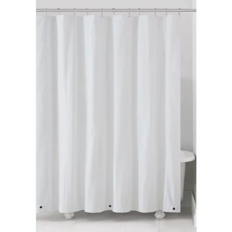 White Heavyweight Peva Shower Liner, 84"