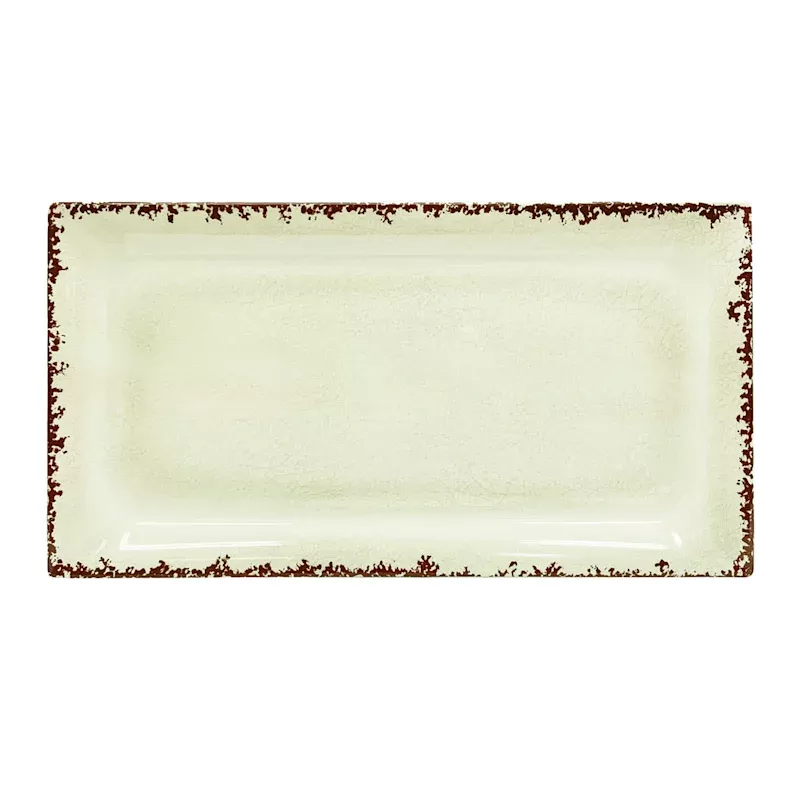 White Melamine Serving Tray, 16x8.5