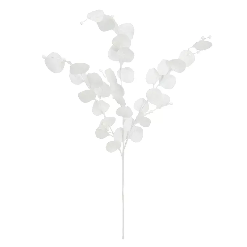 White Metallic Eucalyptus Spray, 31"