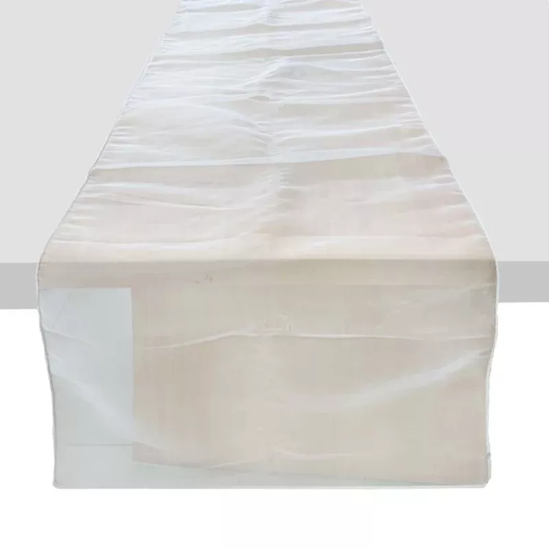 White Organza Wedding Table Runner, 120x20