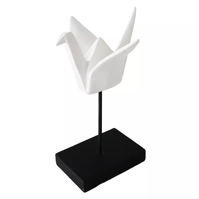 White Origami Design Figurine, 10"