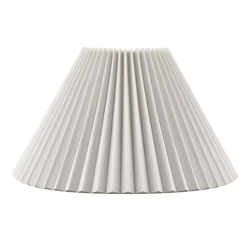 White Pleated Table Lamp Shade, 9"