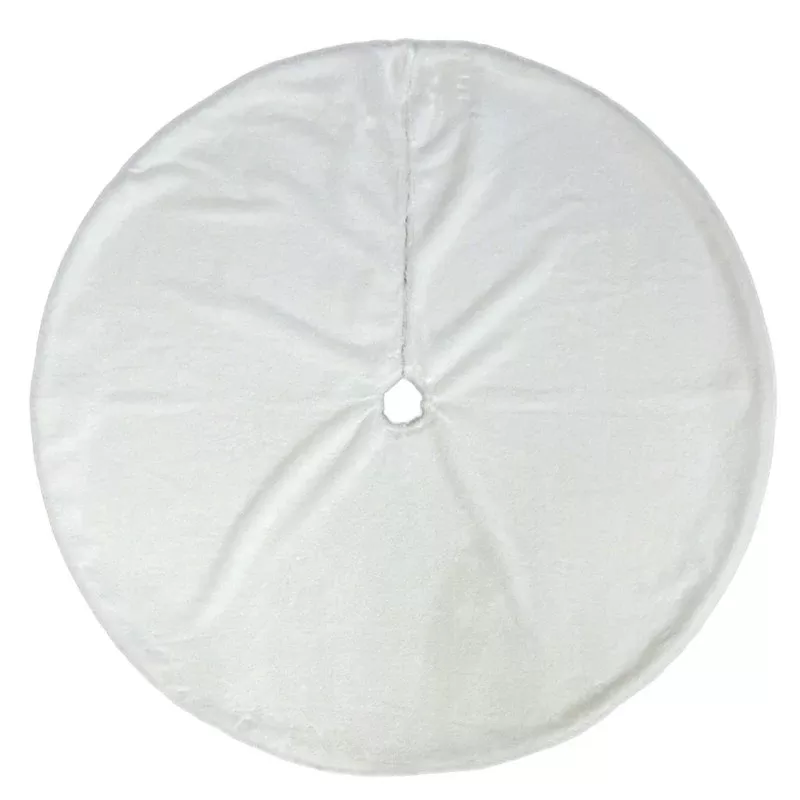 White Plush Tree Skirt, 48"