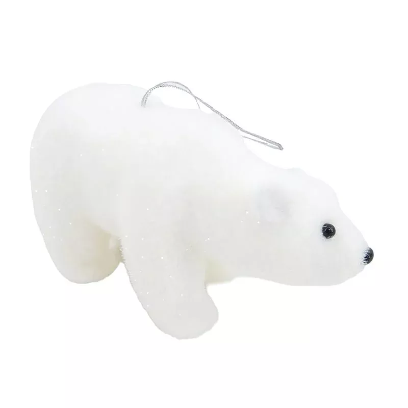 White Polar Bear Ornament, 4"
