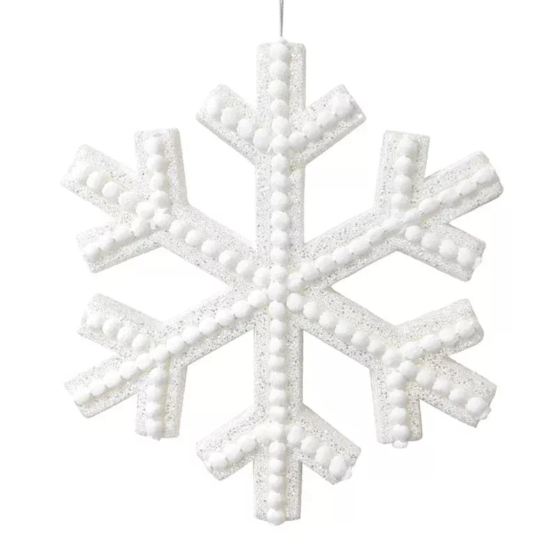 White Snowflake Ornament, 10"