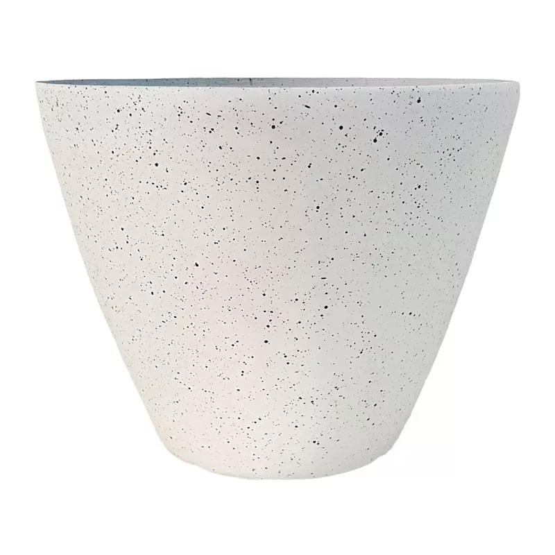 White Speckled Egg Shaped Outdoor Planter, Large