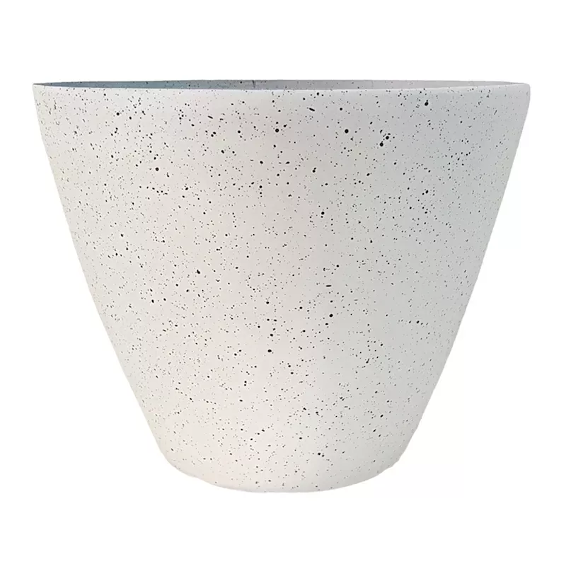 White Speckled Egg Shaped Outdoor Planter, Small