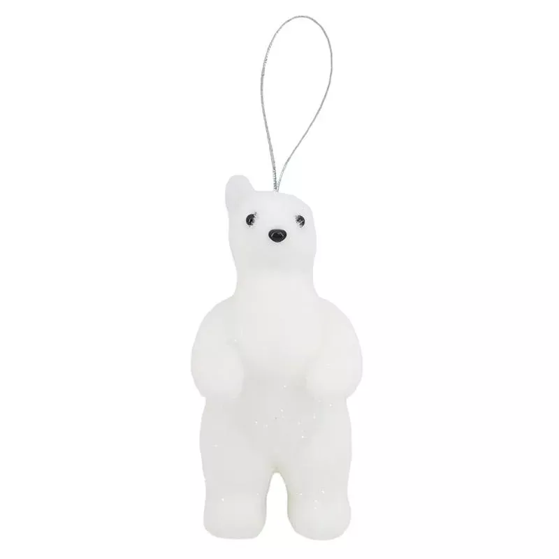 White Standing Polar Bear Ornament, 4.7"