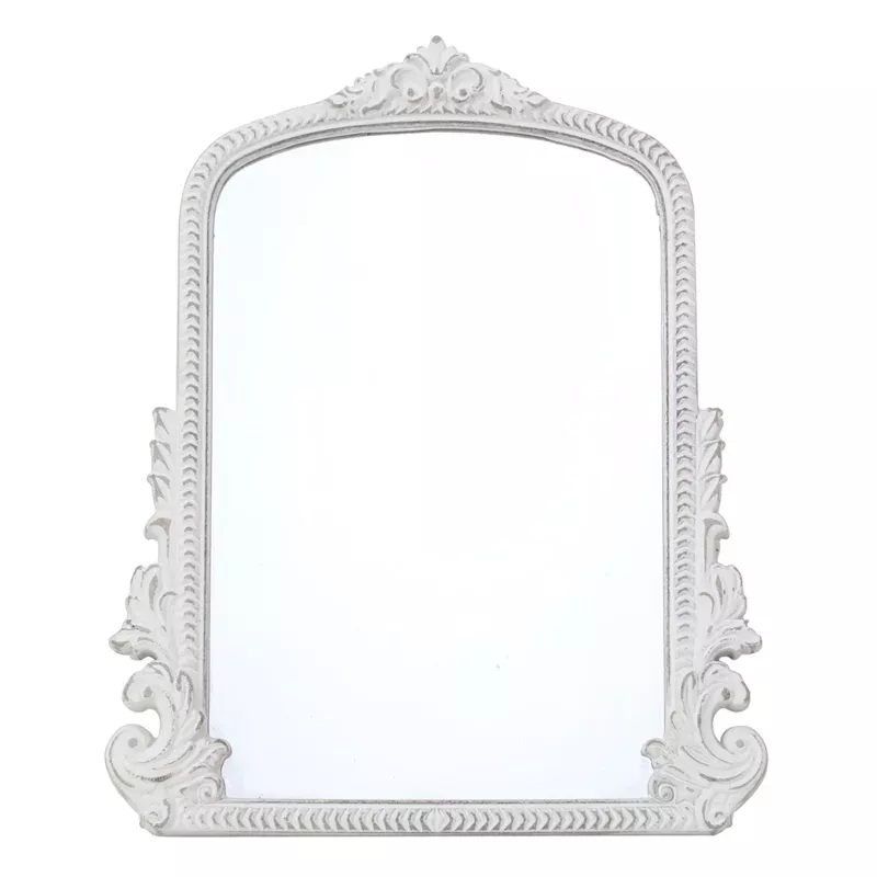 White Tabletop Mirror, 10x12