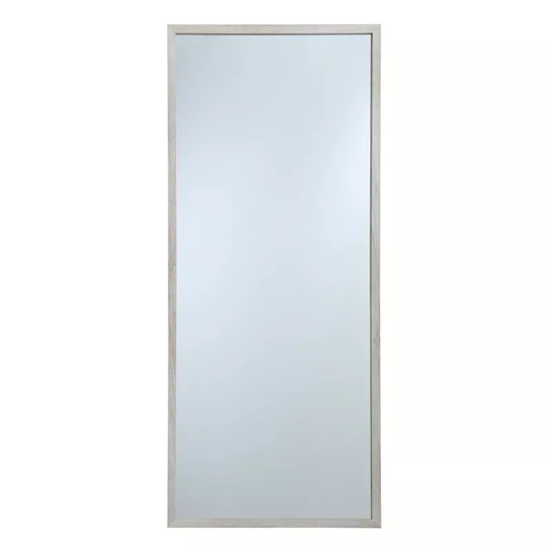 White Wood Frame Leaner Mirror, 25x59