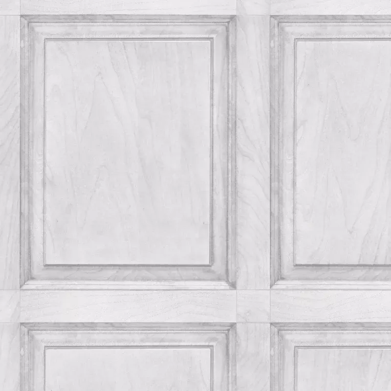 White Wood Panel Wallpaper