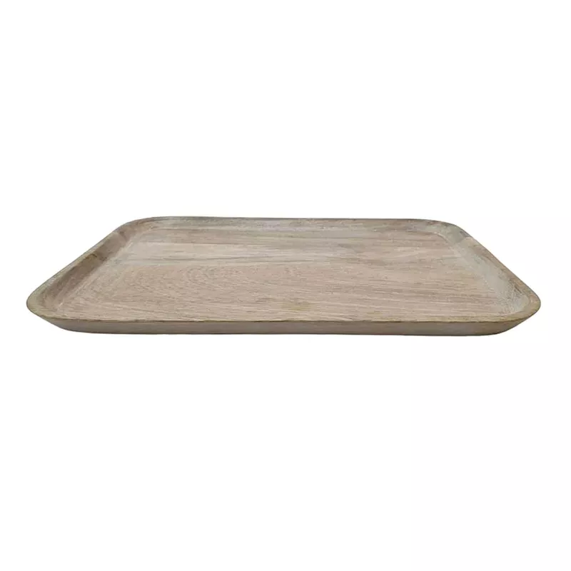 White Wooden Decorative Tray, Medium