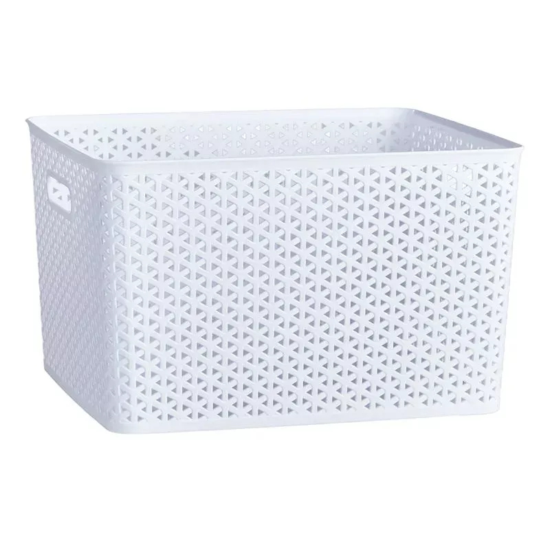 White Y-Weave Storage Basket, Small