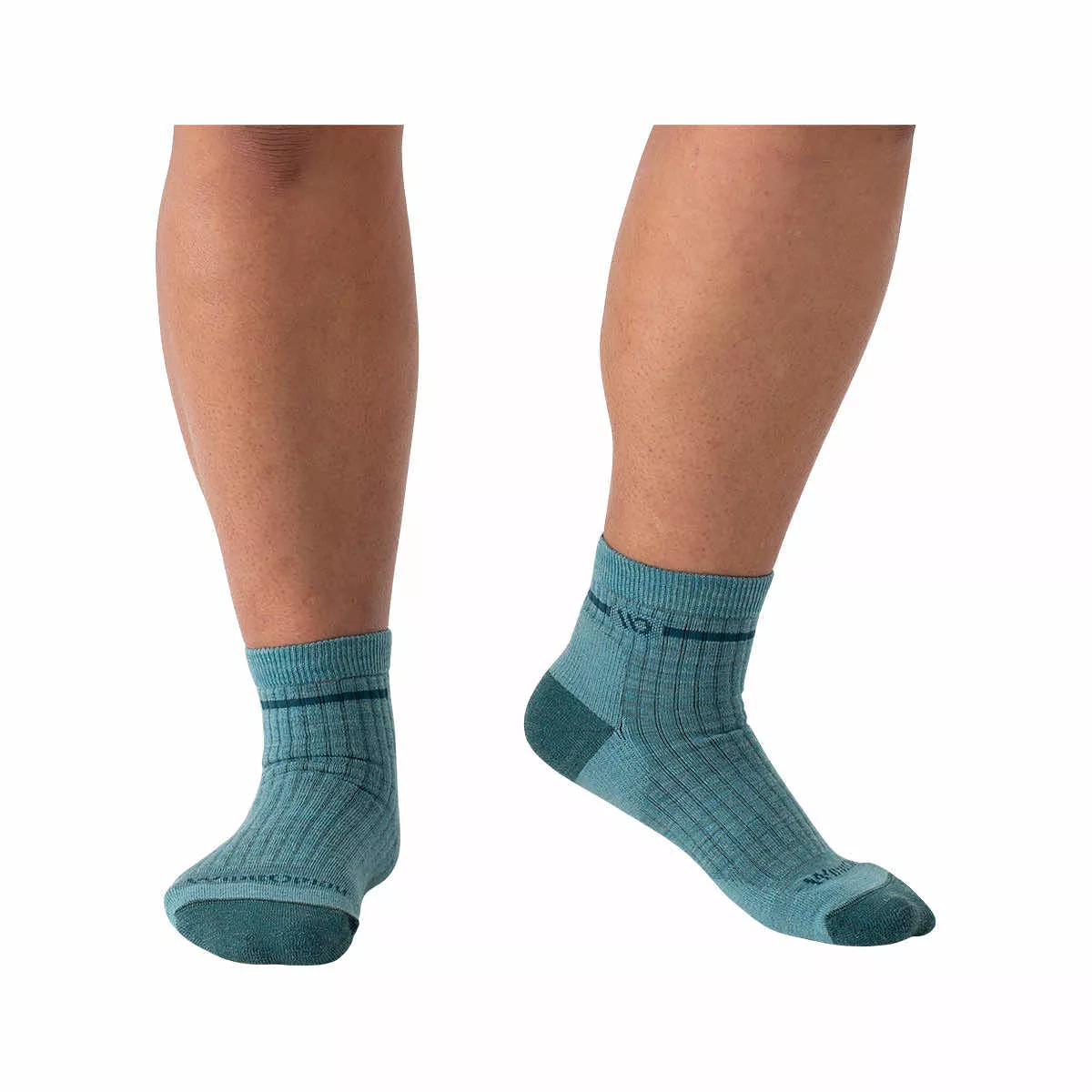 Wide Open Women's Single Stripe Cushioned Quarter Socks