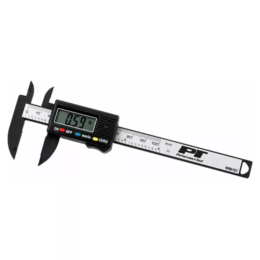 Wilmar Performance Tool Carbon Fiber Digital Caliper - 4"