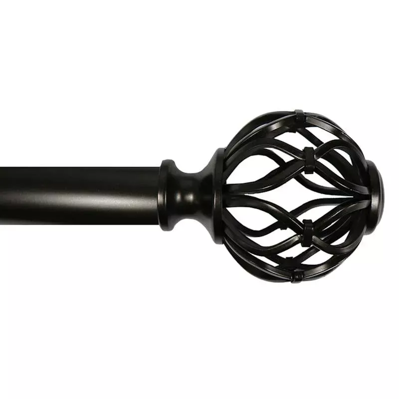 Winslow 1" Bronze Cage Curtain Rod, 18-36"
