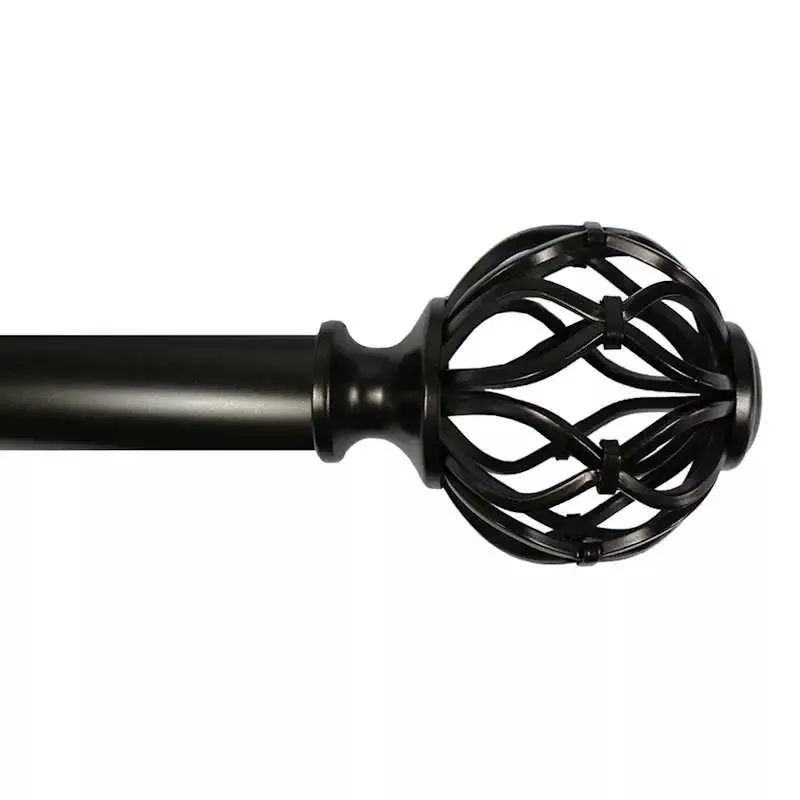 Winslow 1" Bronze Cage Curtain Rod, 36-72"