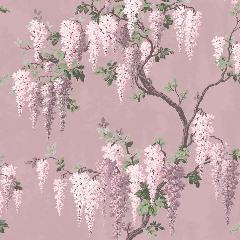 Wisteria in Deep Lavender Wallpaper