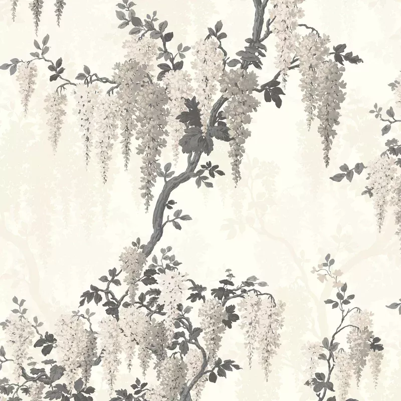 Wisteria in Taupe Wallpaper