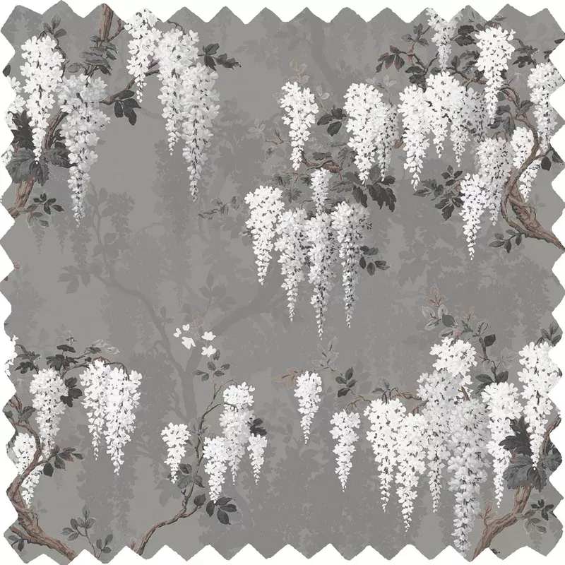 Wisteria Latte/Slate Grey Velvet Fabric