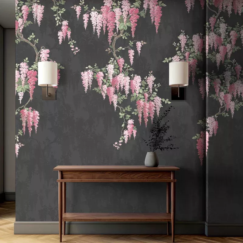 Wisteria Noir Mural