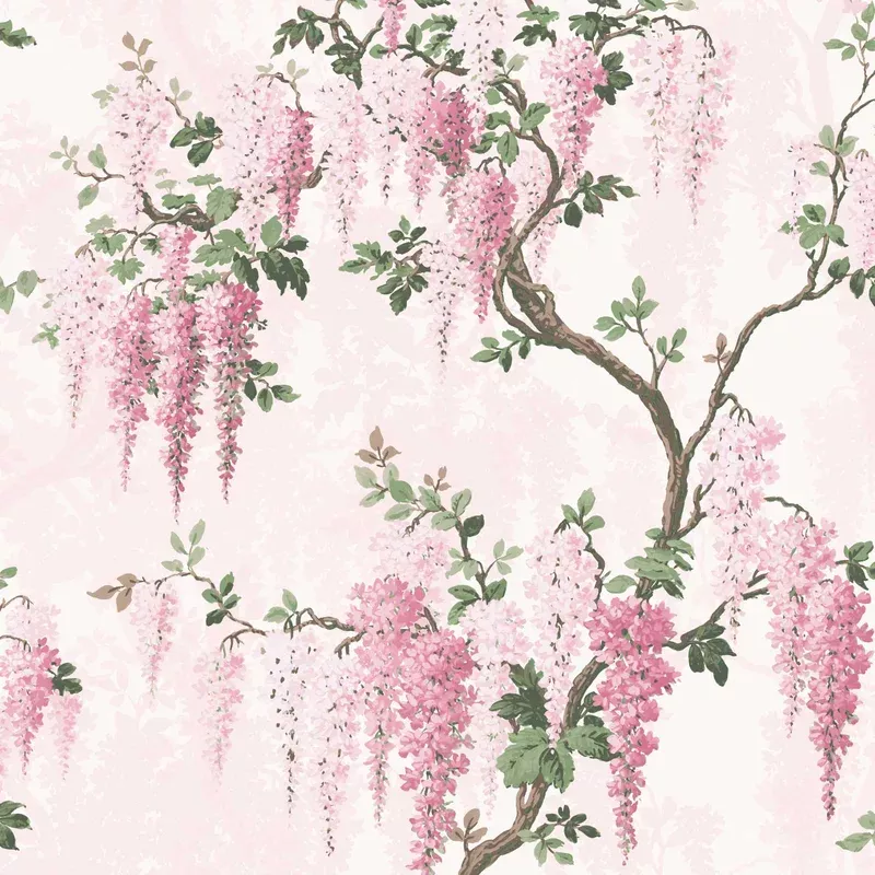 Wisteria Pretty Pink Wallpaper