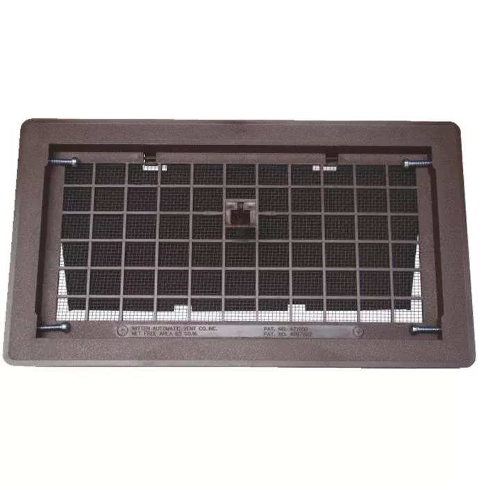 Witten Automatic Vent500BR Manual Foundation Vent With Damper, Brown