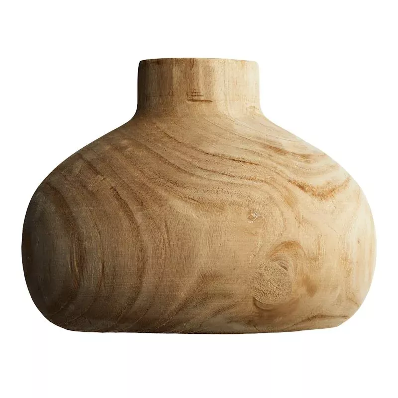 Wooden Vase, 7"