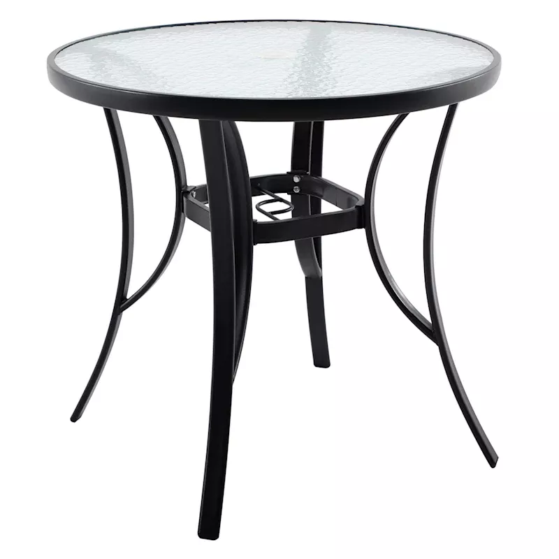 Woodhill Round Patio Bistro Table, Black