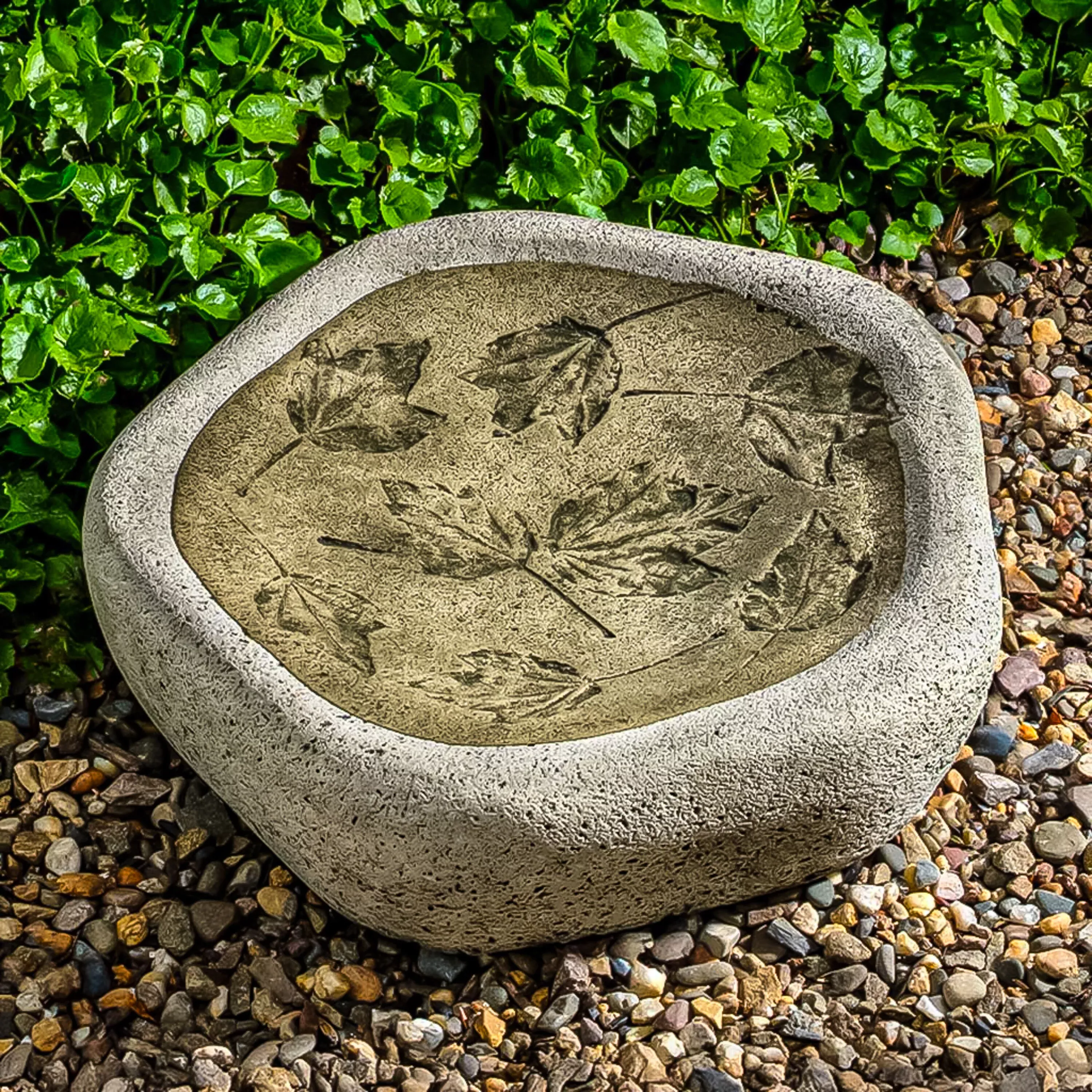 Woodland Leaves Birdbath