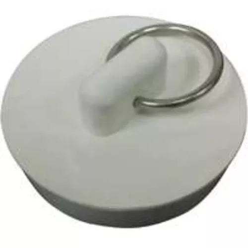 Worldwide Sourcing PMB-104 Rubber Sink Stopper, 1-1/2", White